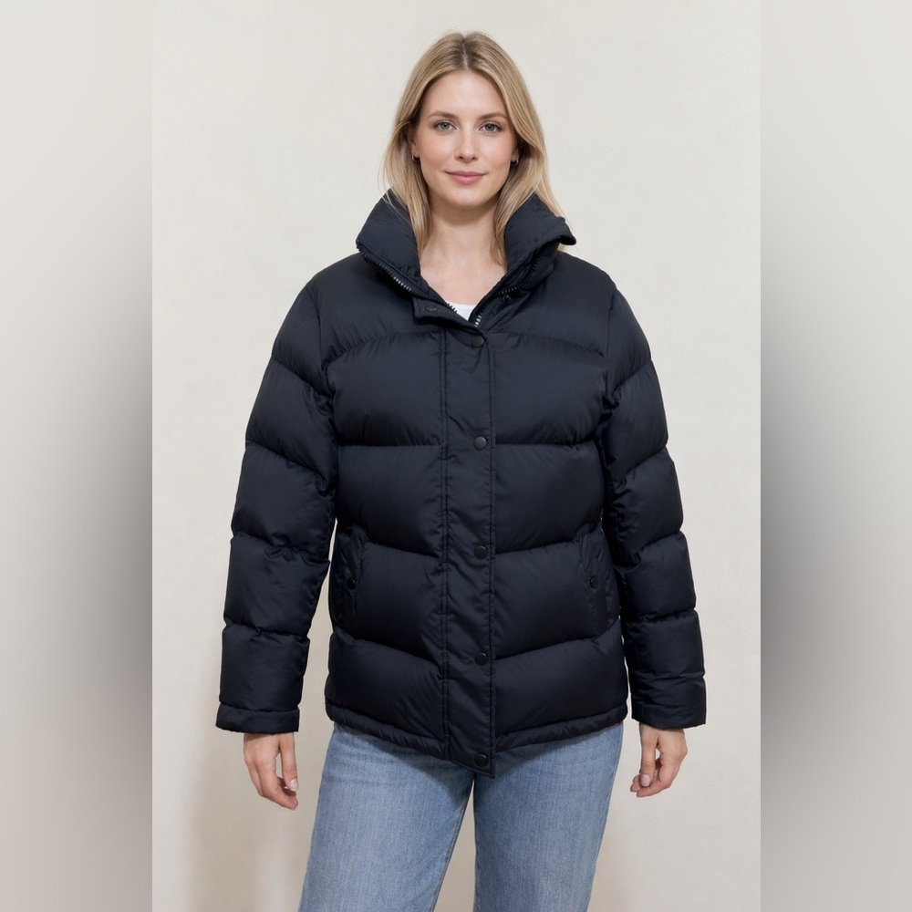Quince 700 Fill Down Puffer Jacket Black Women’s small Extreme Cold Winter Coat